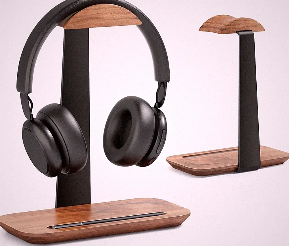 Kopfhörer Ständer Walnussholz Halterung Tisch Headset Halter für AirPods Max