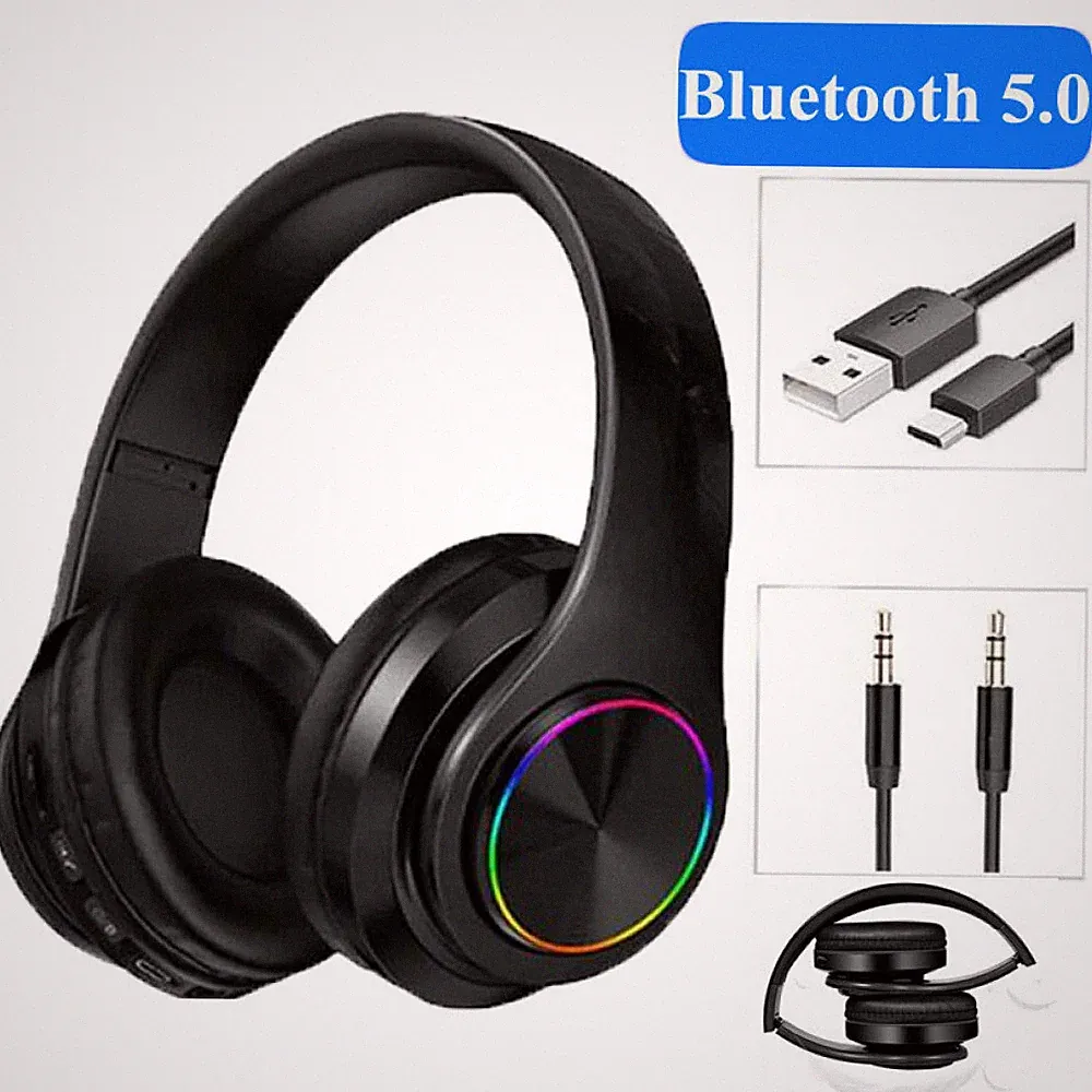 kopfhörer Stereo On Ear Kabellos Kopfhörer Bluetooth 5.0 Für TV PC Phone MP3 DE