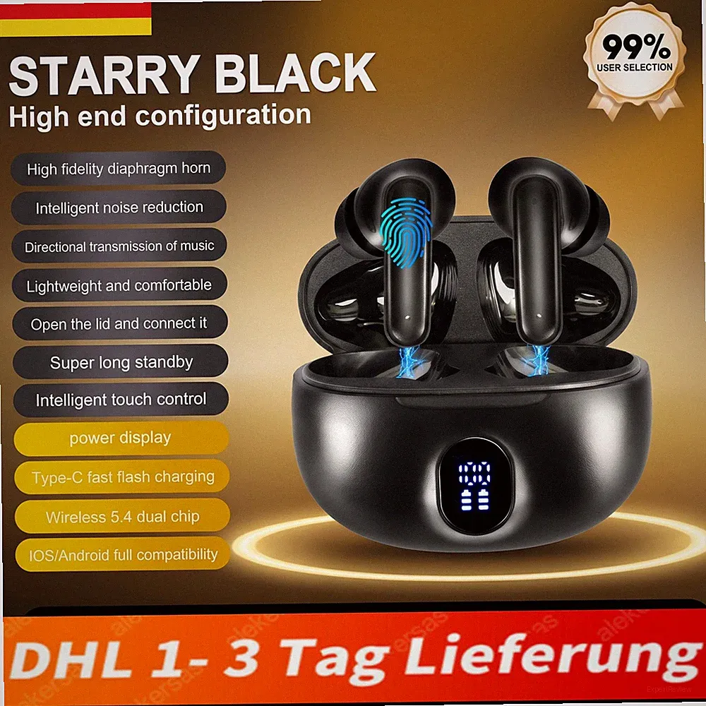 Kopfhörer True Wireless In-Ear Earbuds Bluetooth 6.0 Noise Cancelling ANC ENC