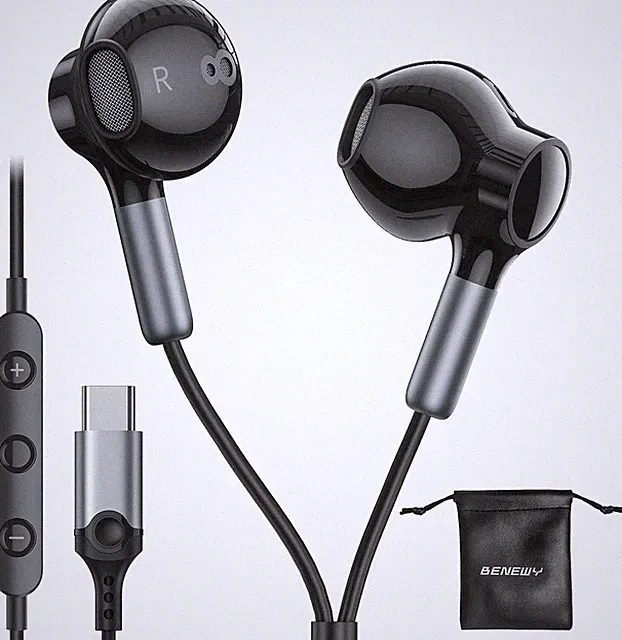 Kopfhörer USB C mit Kabel In-Ear Kopfhörer für Samsung Galaxy S26 S25 S24 S23 S2