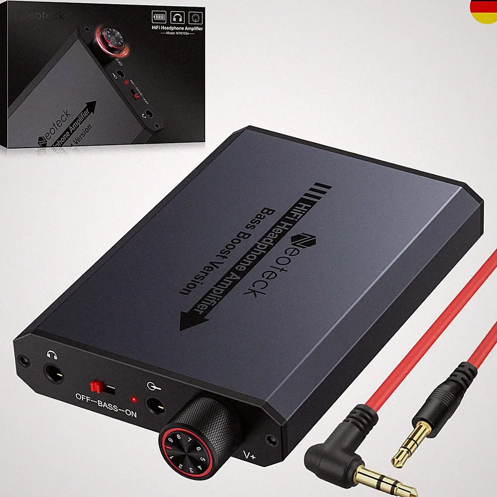 Kopfhörer Verstärker 3,5mm, Bassverstärkung 16-300 Ohm Audio-Kopfhörerverstärker
