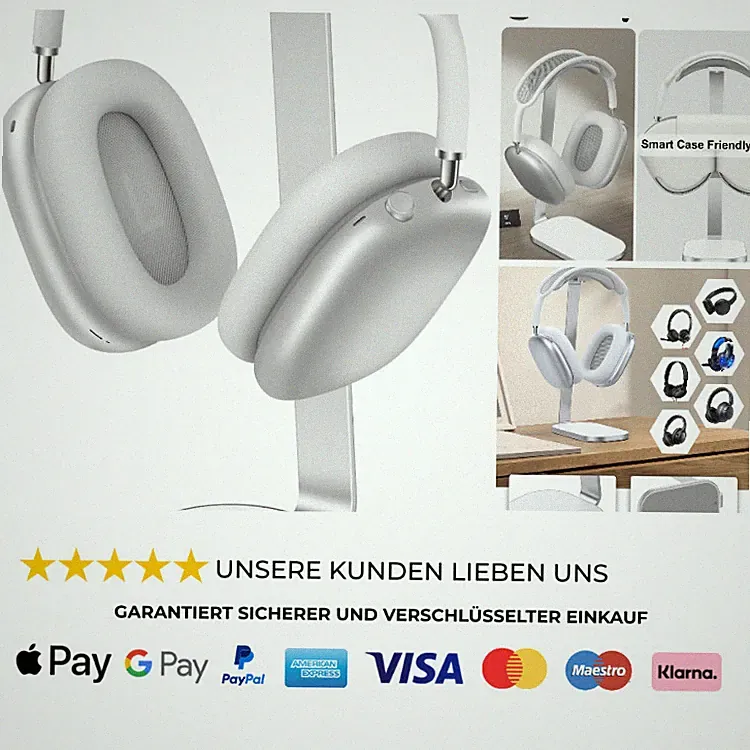 Kopfhörerhalter aus Aluminium ABS Silikon Stabiler Ständer für Kopfhörer Schre