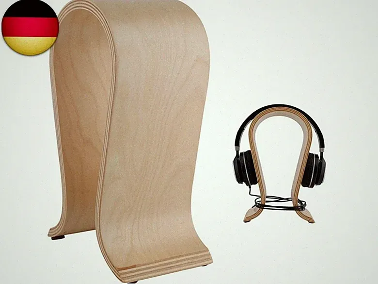 Kopfhörerhalter Holz, Kopfhörer Ständer, Kopfhörer Halter, U Form, Walnussholz