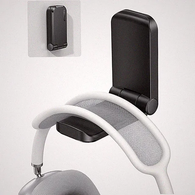 Kopfhörerhalter Magnetisch Faltbar Selbstklebend Schwarz für Over Ear Gaming