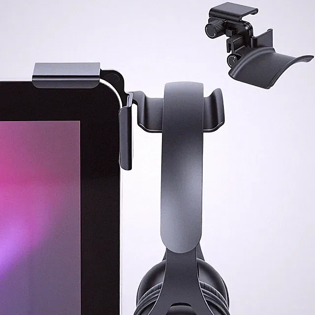 Kopfhörerhalter Monitor Clip-On Headset Halterung Bildschirm PC Büro