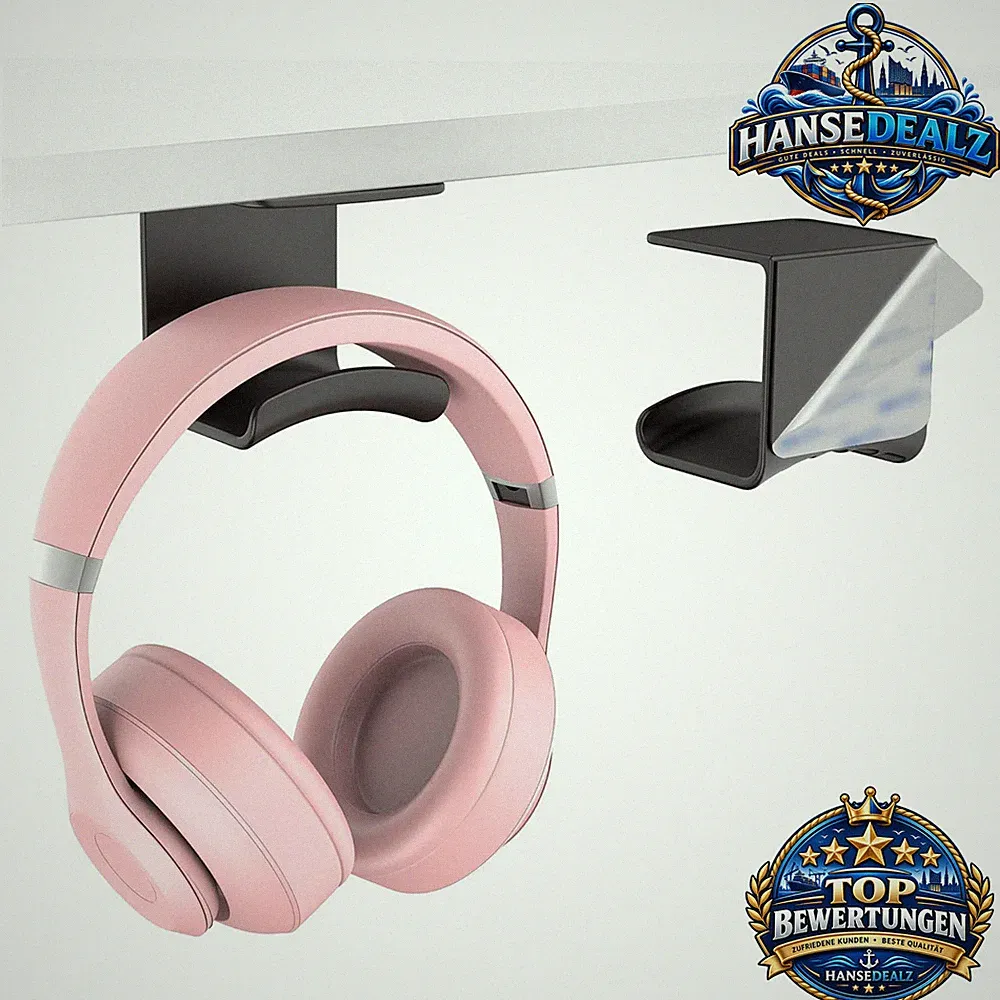Kopfhörerhalter Tisch Wandhalterung mit starkem Klebeband für Gaming Kopfhörer