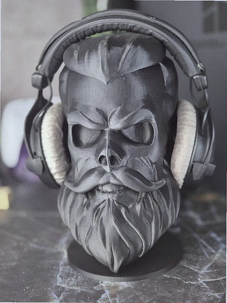 Kopfhörerhalter Totenkopf für Gaming Headset Kopfhörer Ständer Halterung Halter