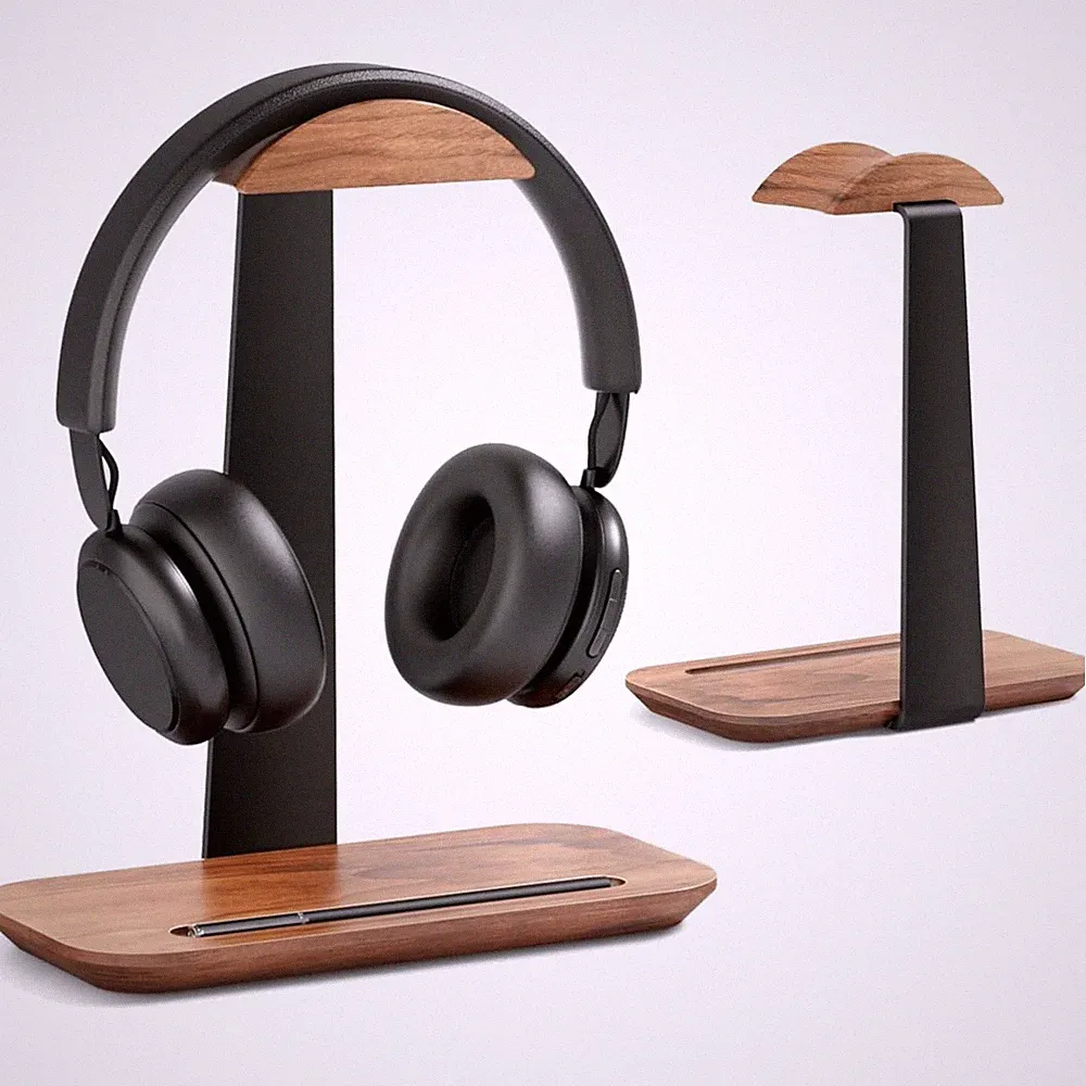 Kopfhörerhalter Walnussholz Tischständer Zubehör für AirPods Max Beats Bose Sony
