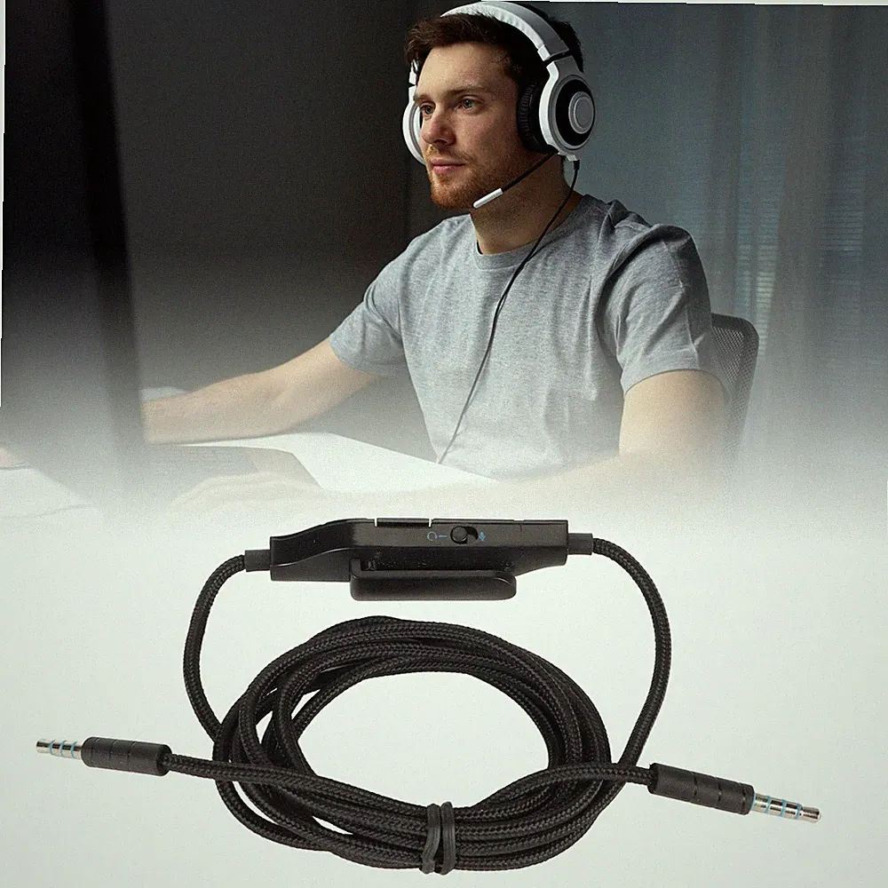 Kopfhörerkabel 3 5 Mm Gaming Headset Aux Kabel Mit Inline Mikrofon Stummschaltu