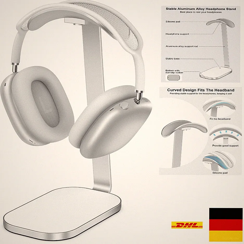 Kopfhörerständer Aluminium Silikon Stabiler Halter für Kopfhörer Zubehör