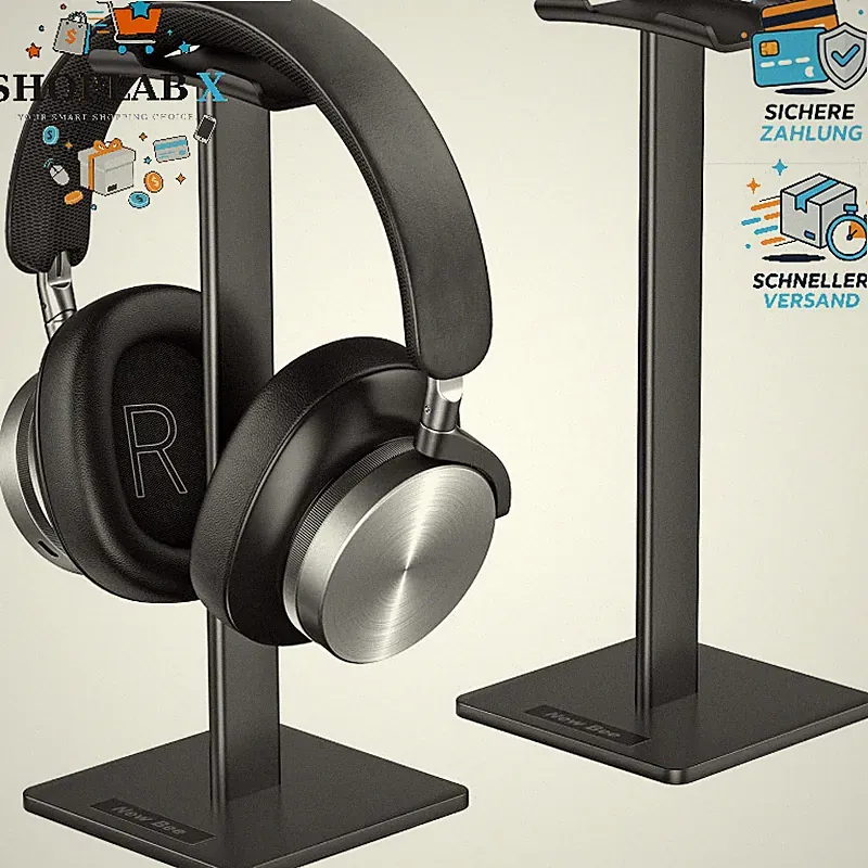 Kopfhörerständer Aluminium Universal Gaming-Headset-Halter Schwarz für alle