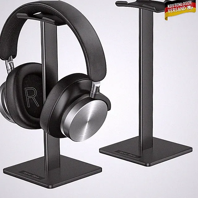 Kopfhörerständer aus Aluminium schwarz für Gaming und Büro geeignet 1 Stück