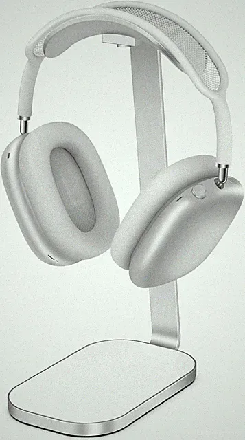 Kopfhörerständer Silber Weiß – Aluminium Halter für Over-ear Gaming Kopfhörer