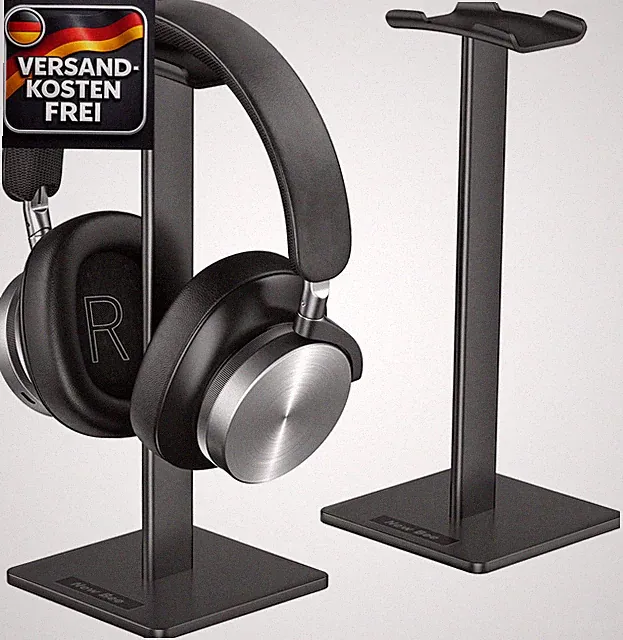 Kopfhörerständer Universal Aluminium Halter für Gaming Office schwarz