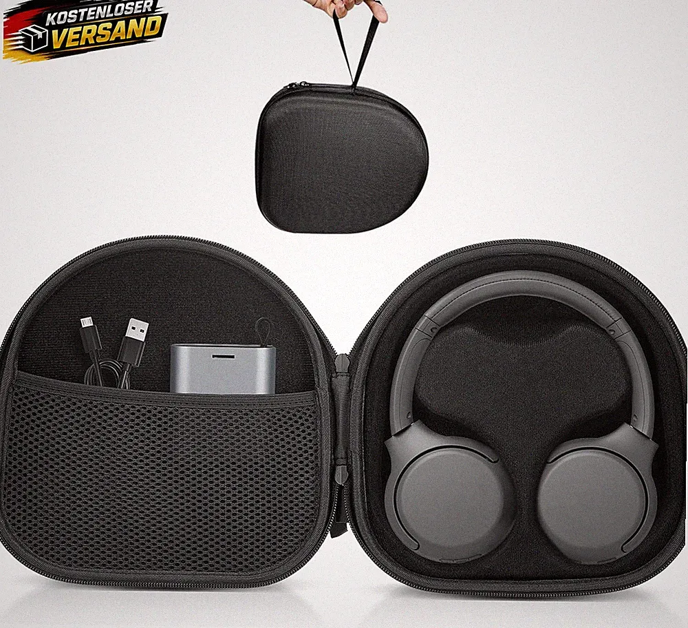 Kopfhörertasche für kabellose Over-Ear Modelle Schutz, Stauraum, Tragbar