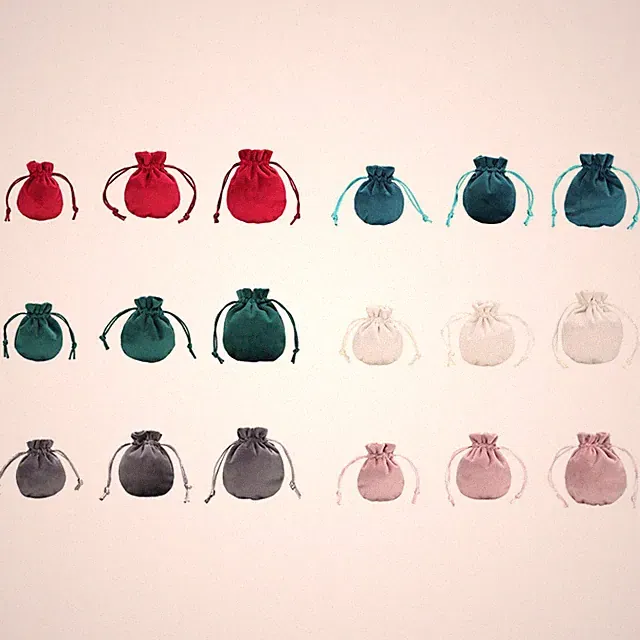 Kordelzugbeutel Samt Geschenkbeutel Schmuck Kopfhörer Tasche Charms