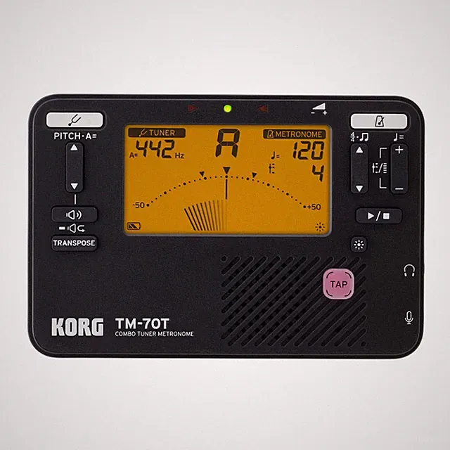 Korg TM-70T BK Combo Tuner Metronome - Chromatisches Stimmgerät