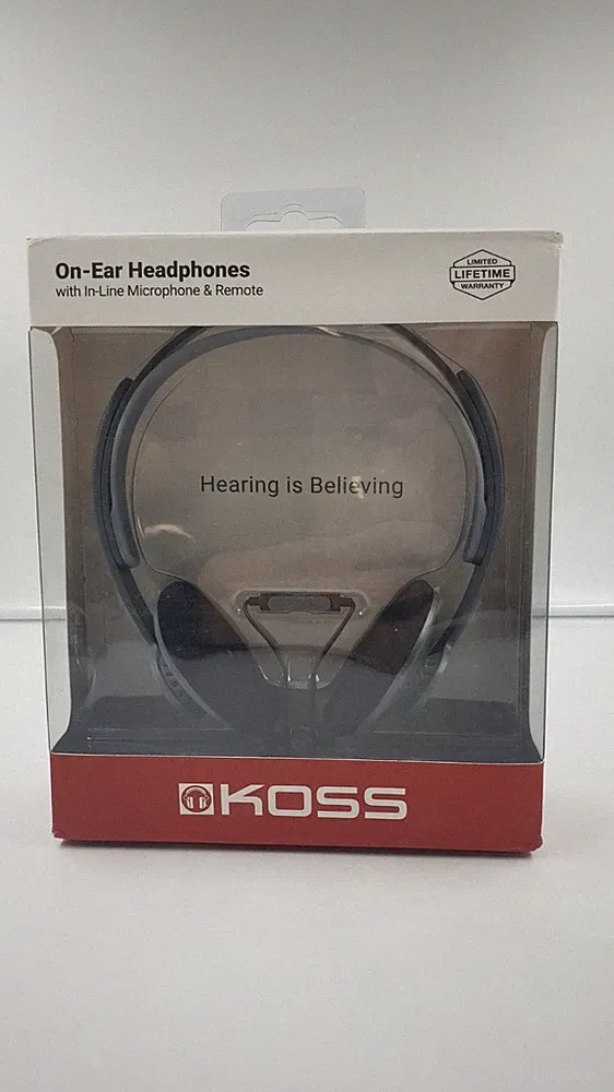 Koss KPH30ik On-Ear Kopfhörer mit Mikrofon & Fernbedienung Grau Neu_0,196_5