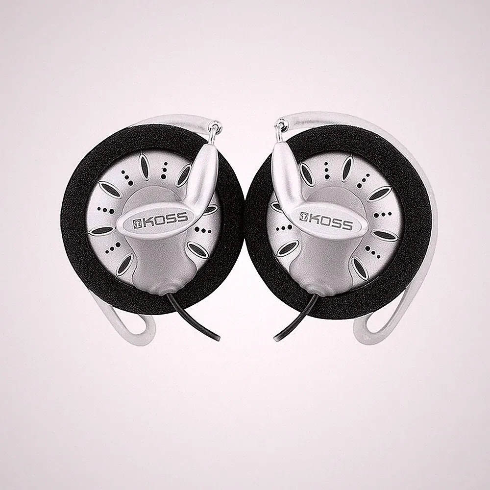 Koss KSC 75 Clip-On Kopfhörer Schwarz Silber 1,2m Kabel
