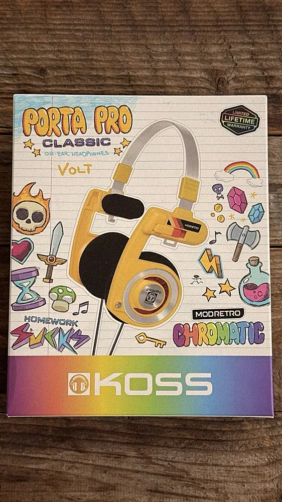Koss Porta Pro ModRetro Edition - GELB/VOLT - NEU&UNGEÖFFNET - DHL TRK KOSTENLOS
