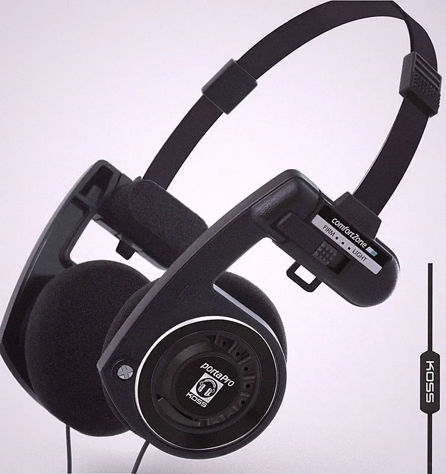 Koss Porta Pro Remote Dark Master Mikrofon Fernbedienung On-Ear Kopfhörer schwarz *NEU*