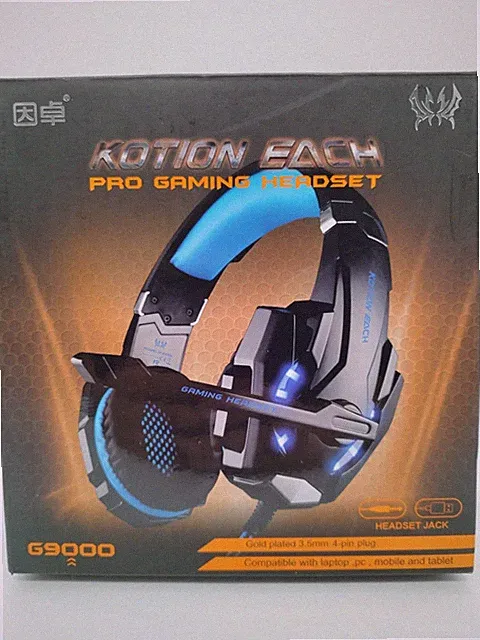 Kotion Each G9000 Gaming Headset 3,5mm LED Mic USB PC Laptop neuwertig OVP