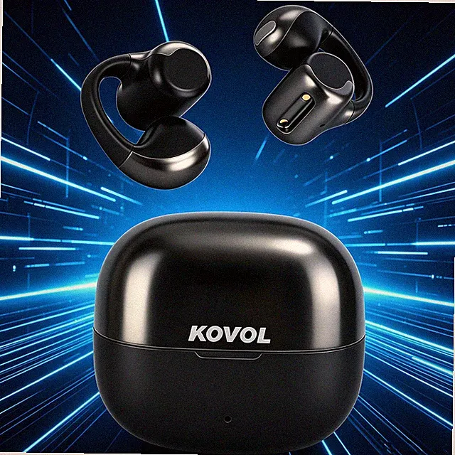 KOVOL Ear Clip Earbuds Wireless Outdoor Sports TWS Earphones Open Ear Head V 5.4