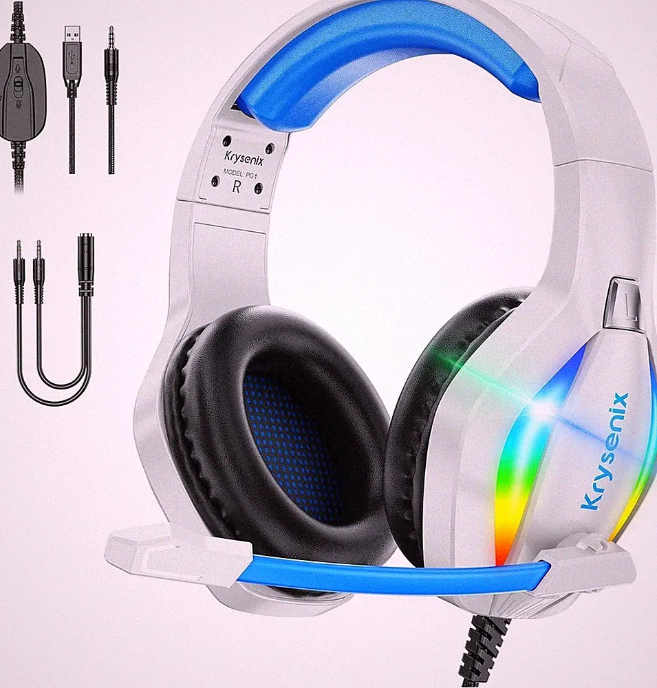 Krysenix PG1 RGB Gaming Headset für PS4 Gaming Kopfhörer mit Mikrofon NEU