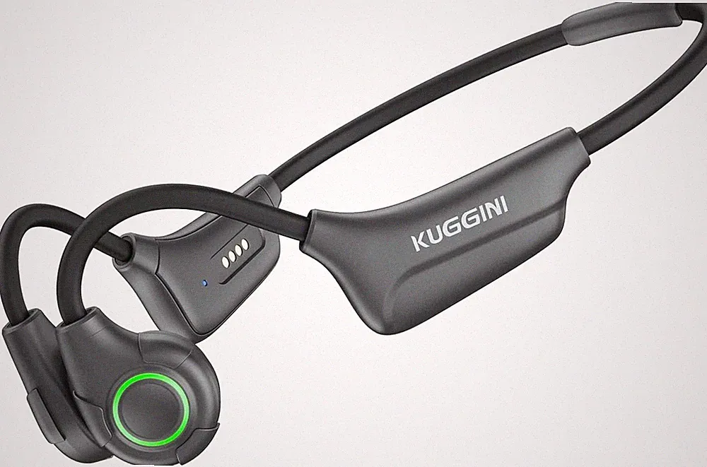 Kuggini Knochenschall Open Ear Sport Kopfhörer mit Mikrofon,5.2, IP67Wasserdicht