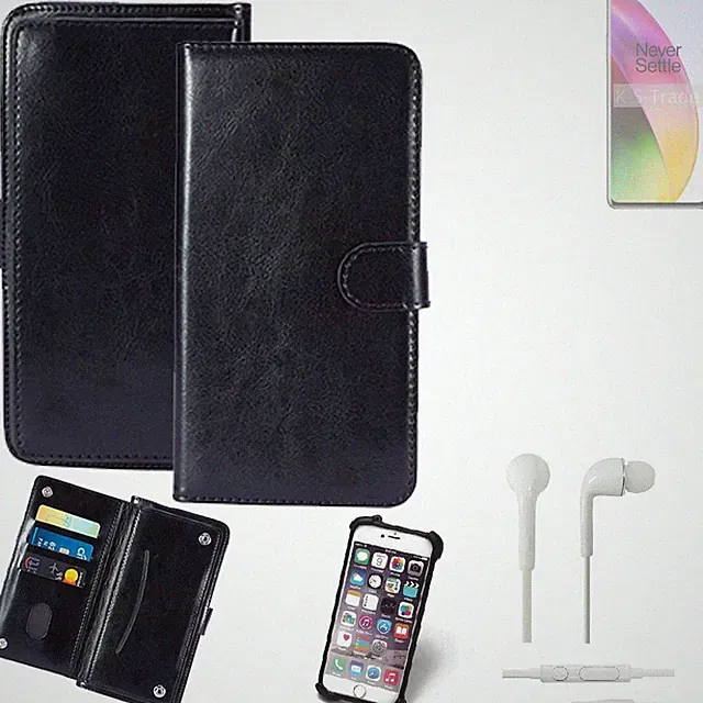 KUNSTLEDER HANDYTASCHE FÜR OnePlus 8 + KOPFHÖRER SCHUTZ HÜLLE WALLET BOOK FLI