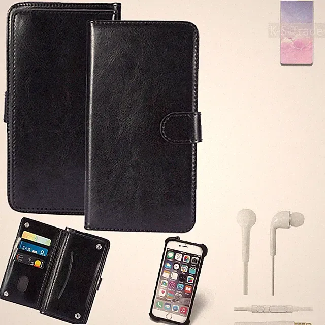 KUNSTLEDER HANDYTASCHE FÜR Samsung Galaxy S10 Exynos + KOPFHÖRER SCHUTZ HÜLLE
