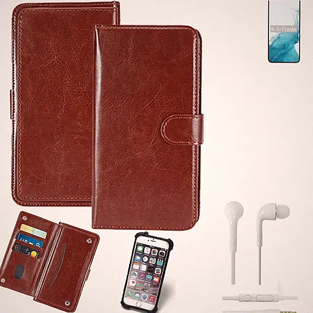 KUNSTLEDER HANDYTASCHE FÜR Samsung Galaxy S22+ Exynos + KOPFHÖRER SCHUTZ HÜLL