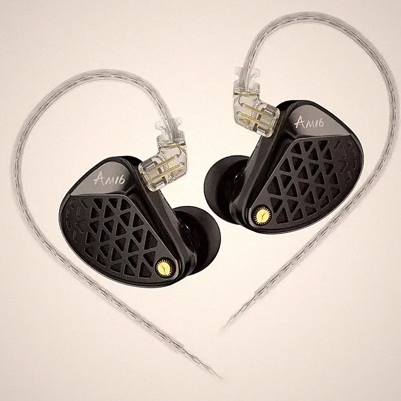 ✅KZ AM16 Bass Improved 16BA In-Ear HiFi mit Mikrofon Tiefbass 2-Pin Kabel