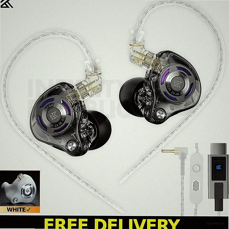 KZ Gale IEM Gaming Ohrhörer DSP HiFi Bass 3,5mm/Typ-C mit Mikrofon für PS5 PC Switch