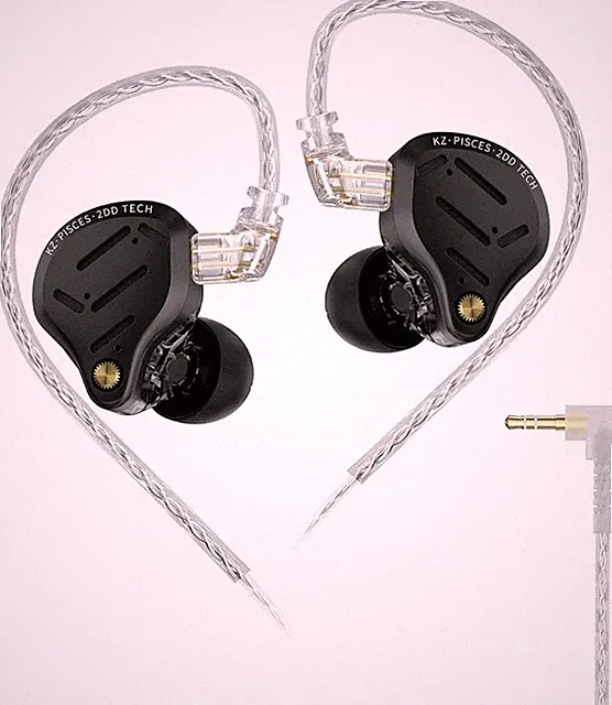 KZ Pisces Dual Dynamic Drive Unit Kopfhörer mit Sound Adjustment Switch Two Ver