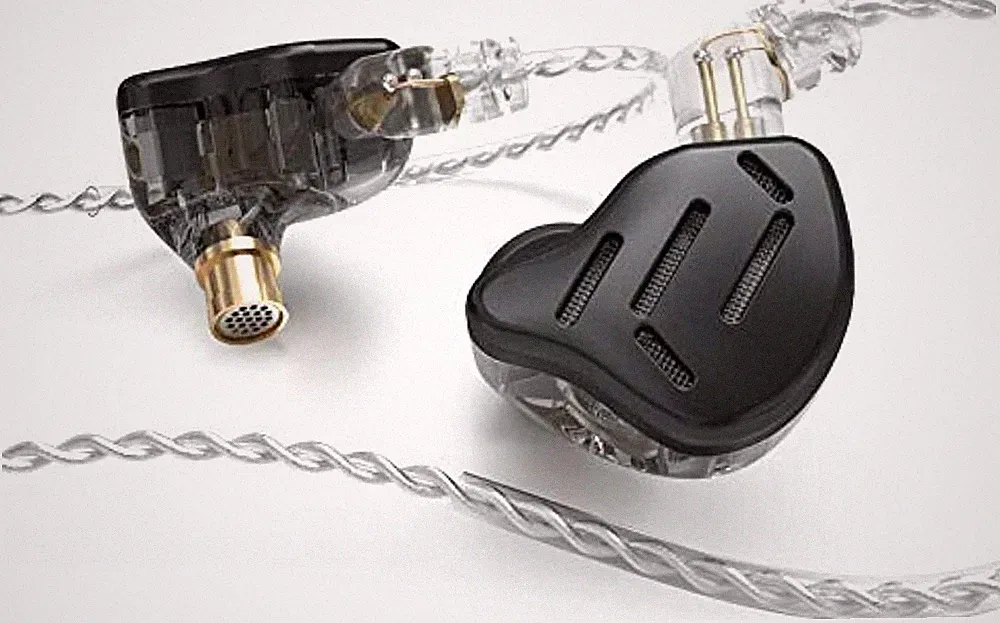 KZ ZAX In-Ear Kopfhörer 1DD 7BA Hybrid Treiber, Zinklegierung, 10mm, Schwarz