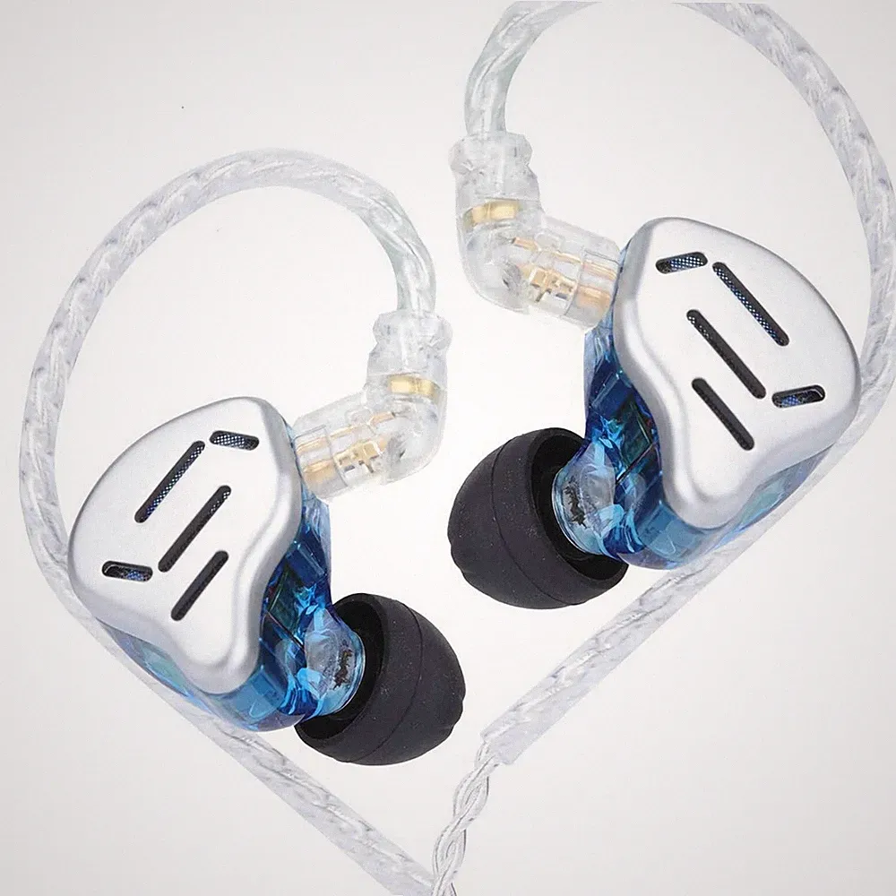 KZ ZAX Premium High-End Professional 16 Treiber HiFi In-Ear Kopfhörer Mic Silber