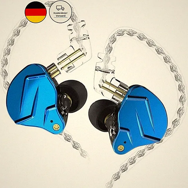 KZ ZSN Pro X In-Ear Kopfhörer 1BA 1DD HiFi Stereo 3,5 mm Blau für Gaming Sport
