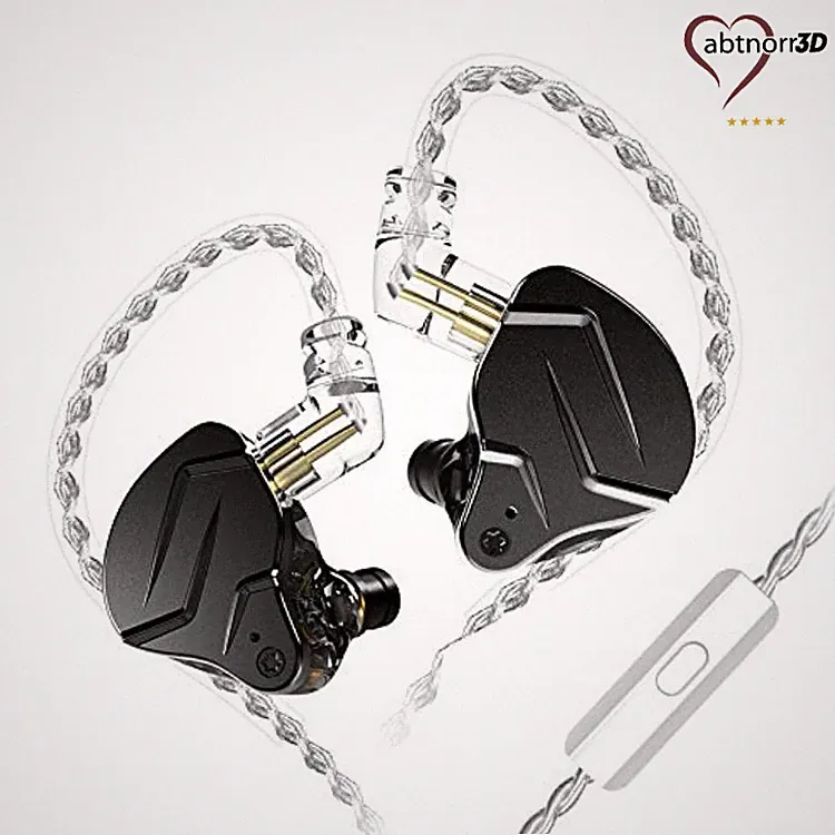 KZ ZSN Pro X In-Ear Kopfhörer 1BA 1DD Mit Mikrofon 3,5 mm Schwarz für Gaming