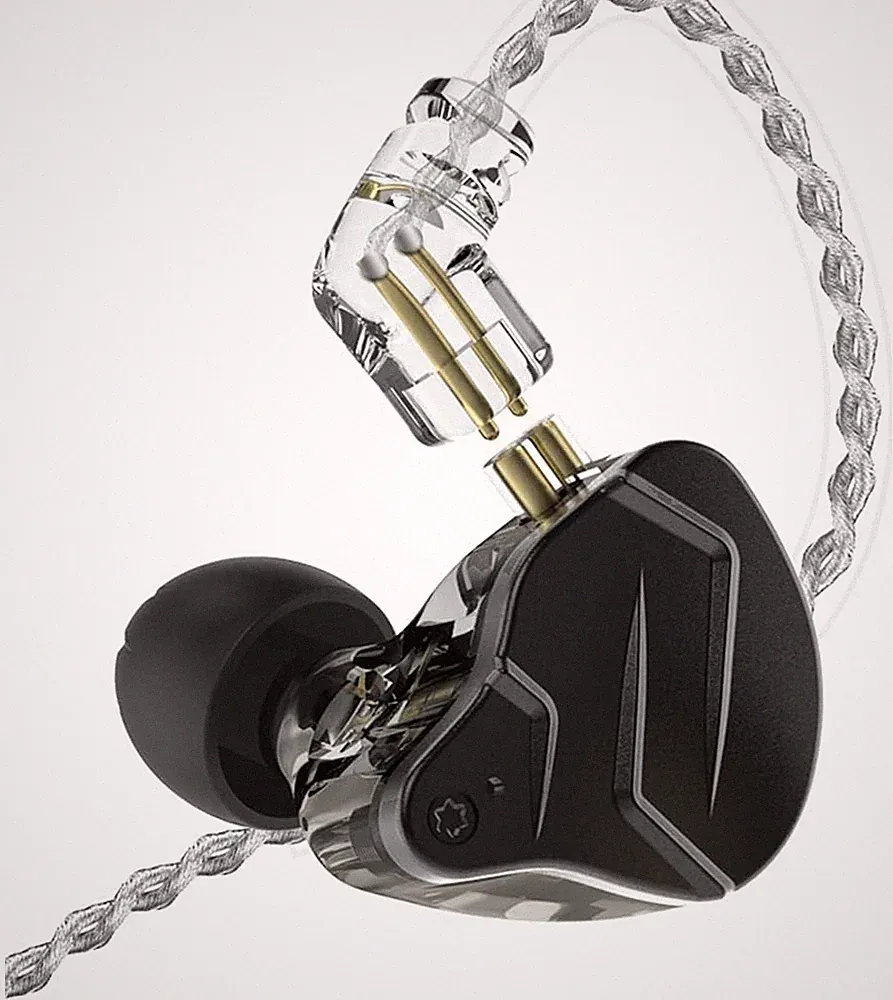 KZ ZSN Pro X In-Ear Kopfhörer 1BA 1DD Stereo Gaming 3,5 mm Kabel Schwarz 26dB