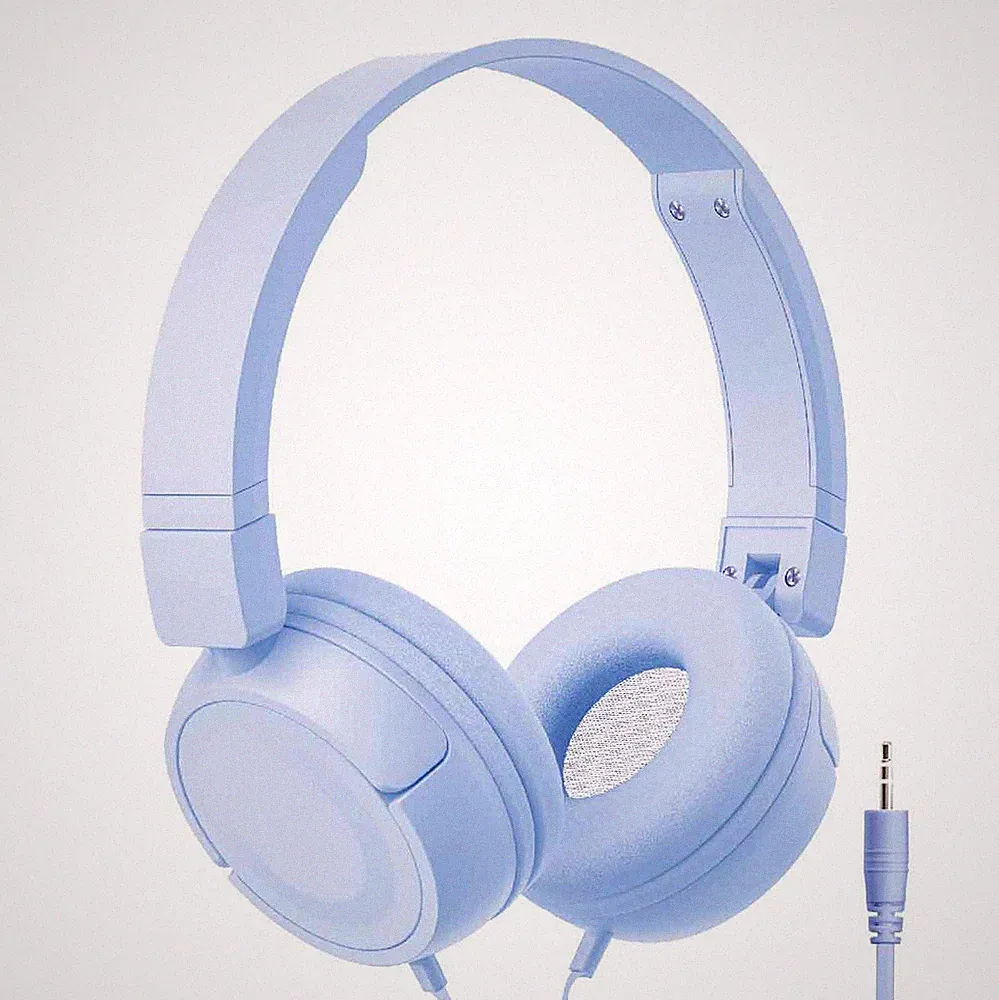 Laser Blue On-Ear kabelgebundene Kopfhörer - faltbar, AUX, bequeme Passform