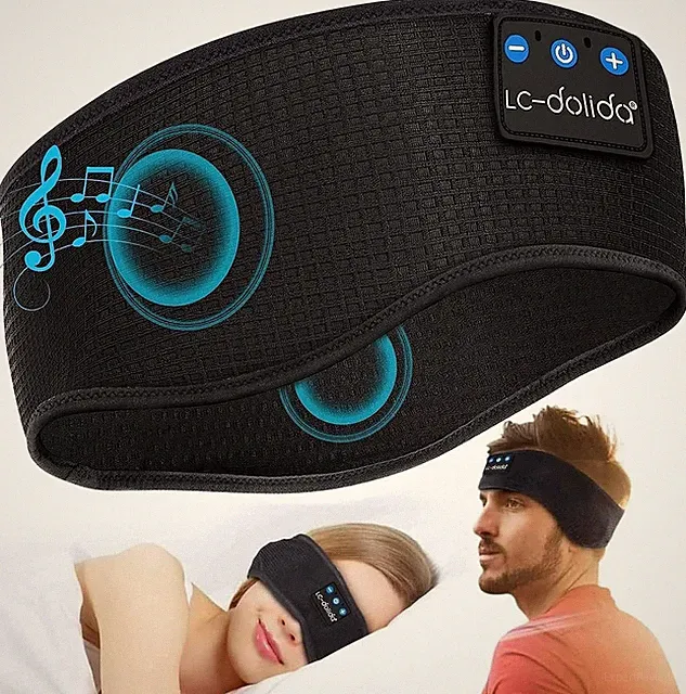LC-dolida Schlafkopfhörer Bluetooth 5.4, Schlaf Stirnband Kopfhörer Headband S