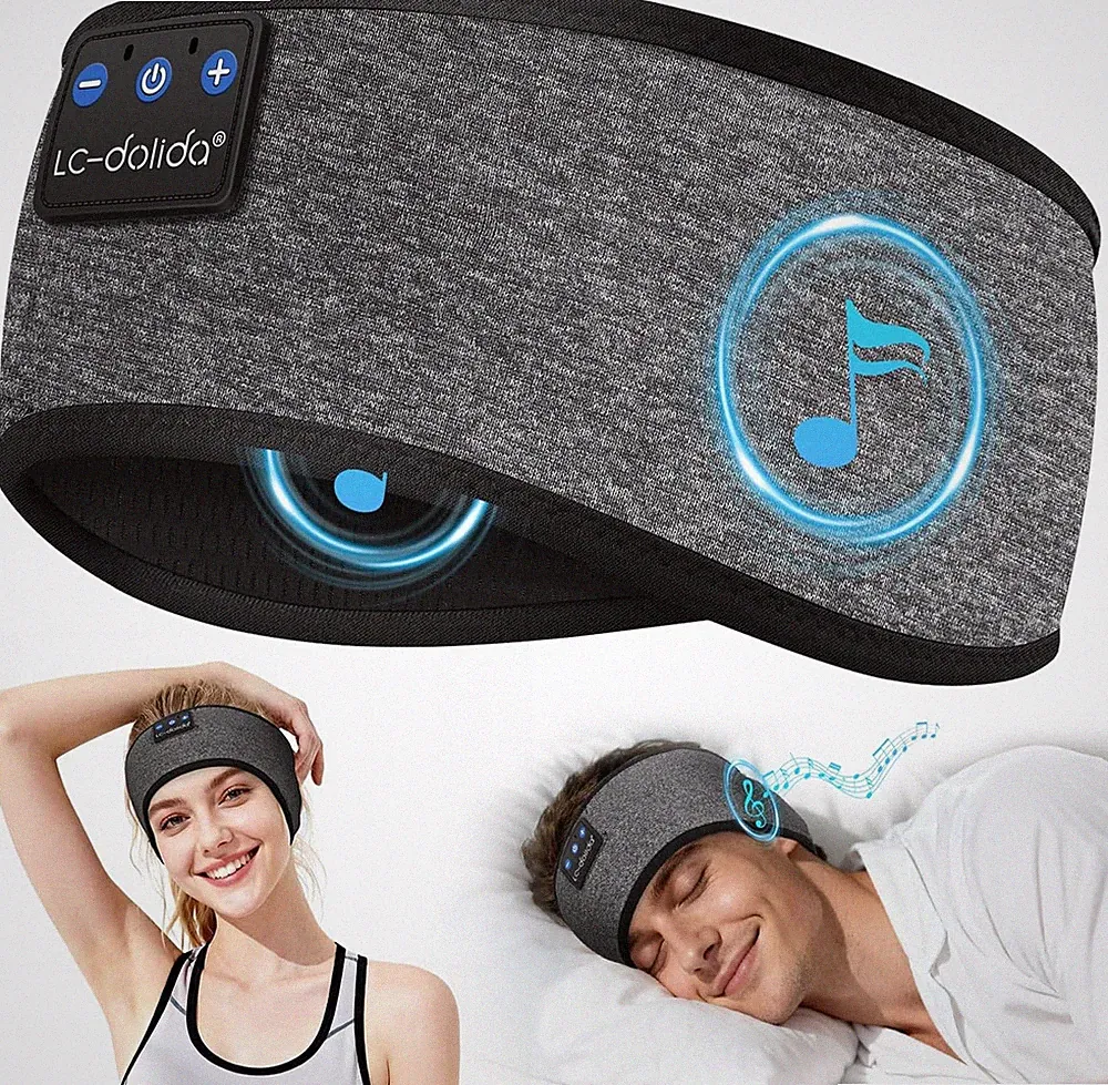 LC-dolida Schlafkopfhörer Bluetooth Stirnband Kopfhörer, Schlafkopfhörer Se