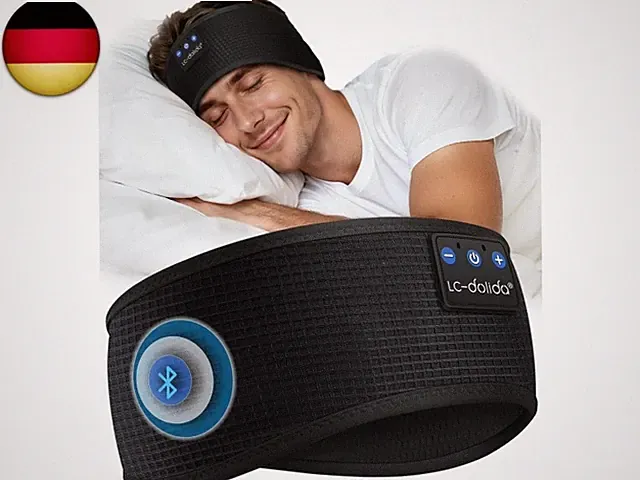 LC-dolida Schlafkopfhörer Bluetooth Stirnband Sport-Kopfhörer, Kabellos K