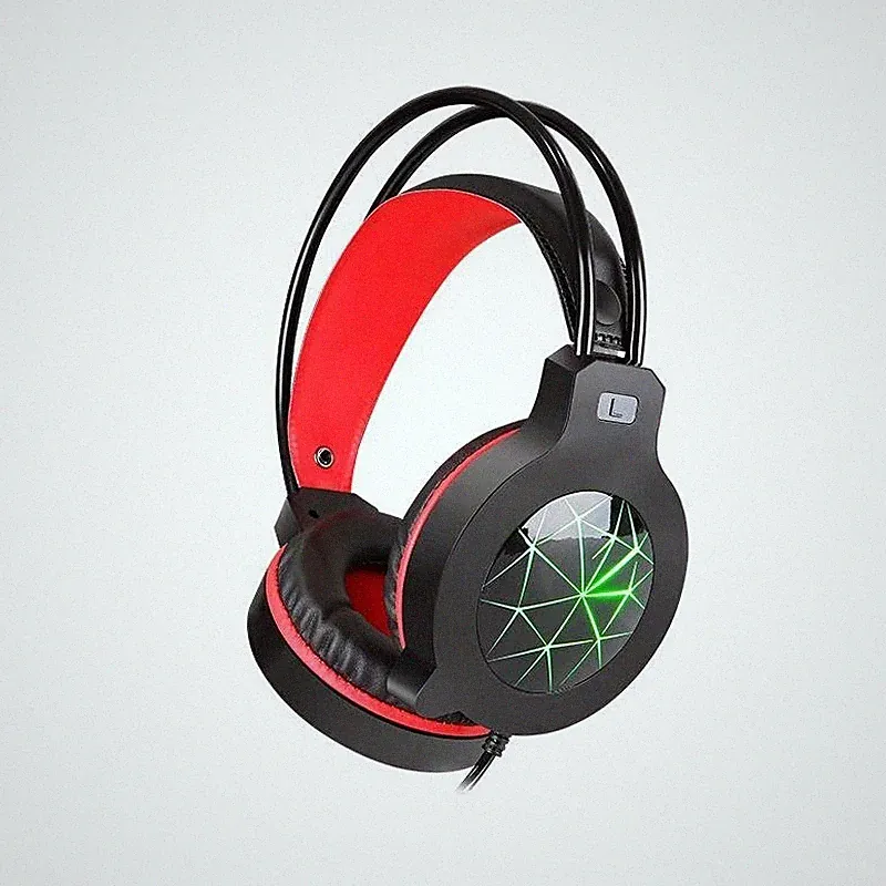 LED Gaming Headset Kopfhörer mit Mikrofon für PC Laptop Computer --X5