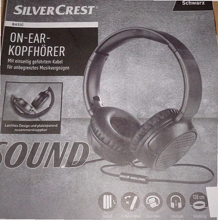 Leichter On Ear Kopfhörer,faltbar,Headset Funktion,NEU!