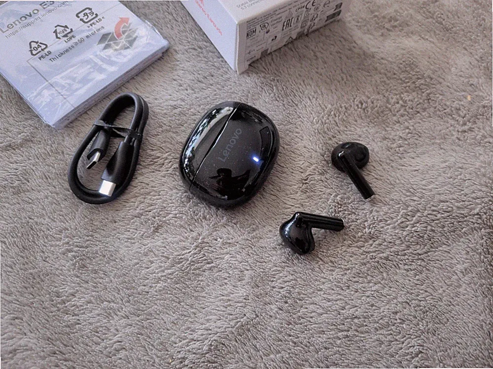 Lenovo E310 True Wireless Stereo-Ohrhörer, Schwarz Bluetooth Kopfhörer Wie Neu