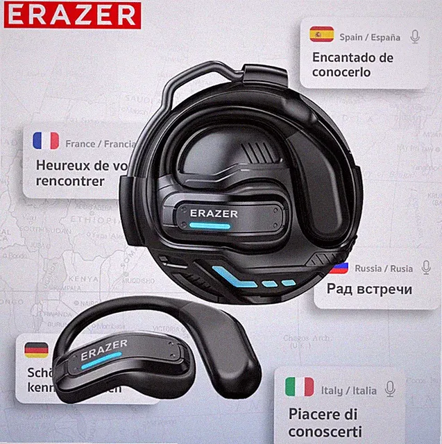 Lenovo ERAZER AI übersetzer Kopfhörer 134 Sprachen Ohrhörer Echtzeit Übersetzer