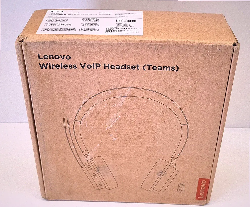 Lenovo Wireless VoIP Headset Teams Kabelloser Stereo On-Ear Kopfhörer mit Mikro