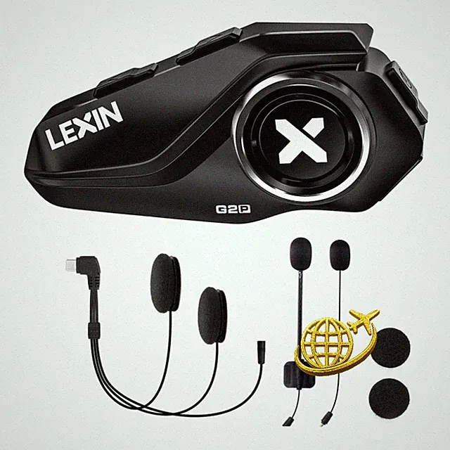 LEXIN G2P Bluetooth Headset Motorrad Kommunikationssystem für 2-6 Personen
